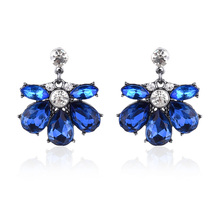 TODOX New Korean Personality Fashion Jewelry Earrings For Women Retro Geometric colorful Acrylic Crystal Female Elegant Earrings 2024 - buy cheap