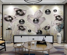 Beibehang Mural wallpaper 3d calla butterfly water wave reflection TV background wall living room bedroom bedside 3d wallpaper 2024 - buy cheap