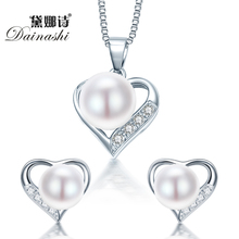 Dainashi Romantic Heart Sterling Silver Jewelry Pendant Necklace & Earring For Women Girl Friend Wife Valentine's Day Gift 2024 - buy cheap