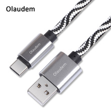 Olaudem Mobile Phone Cables Nylon Braided USB Type C Cable For Samsung Galaxy S9 5V 2A Cable Type C CB025 2024 - buy cheap