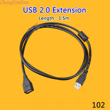 ChengHaoRan 1.5m 3m 5m USB 2.0 Extendable cable Male to Female Wire Extension Data Transfer for desktop computers mobile phones 2024 - buy cheap