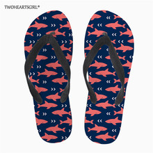 Twoheartsgirl-zapatillas de baño de animales para mujer, chanclas suaves de diseñador, para interiores, Verano 2024 - compra barato