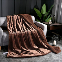 Lambskin Large Warm Thick Christmas Throw Blankets Coverlet Reversible Fuzzy on the sof/Bed Couch Cover Bedspread brown blankets 2024 - buy cheap