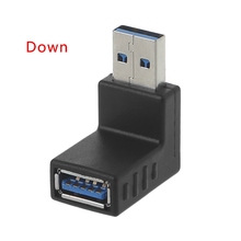 2020 Новый 90 градусов левый правый угловой USB 3,0 адаптер «Папа-мама» разъем для ноутбука ПК 2024 - купить недорого