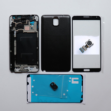 Carcasa frontal N9005 para Samsung Galaxy Note 3, carcasa de repuesto con marco y tapa de batería, kit de cristal exterior y cámara trasera 2024 - compra barato