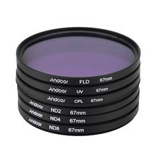 Andoer 67mm UV+CPL+FLD+ND Photography Filter Kit Set  Circular-Polarizing Fluorescent Filter for Nikon Canon Sony Pentax DSLRs 2024 - buy cheap