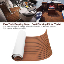Cubierta de teca EVA para yate, lámina de suelo de barco de espuma autoadhesiva, color marrón oscuro, 2400x900x6mm 2024 - compra barato