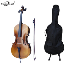 SevenAngel Matt Plywood Cello Full Size 4/4 4/3 1/2 1/4  Violoncelo High Quality Antique Style Beginner Cello with case strings 2024 - buy cheap