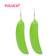 Yuluch-brinco feminino designer/departamento de vegetais, brincos frescos em plástico, novidade para moda, hip hop, joia pop 2024 - compre barato