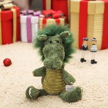 Милый плюшевый динозавр, игрушка чучело зеленого цвета с принтом динозавра и кукла подарок около 28 см 2024 - купить недорого