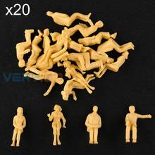 20 pcs G scale Figures 1:25 All Seated Unpainted People Model Burlywood Color 2024 - buy cheap