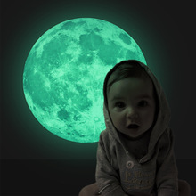 3D Luminous Planet Wall Stickers World Moonlight Glow In The Dark Moon Earth Wall Decals For Kids Rooms Home Decor 2024 - buy cheap