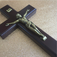 Catholic Crucifix 32*16*2.5cm  Alloy Crucifix Ornaments Decorations Jesus Cross Crafts Lamb of God figure Jesus Wooden Figures 2024 - buy cheap