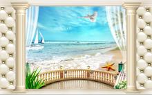 3D landscape Roman balcony TV backdrop soft pack stereoecopic wallpaper 3d mural paintings 2024 - buy cheap