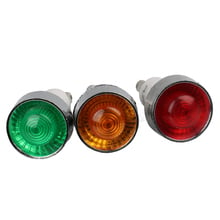Сигнальная лампа, 10 шт., светосветильник индикатор, зеленый, красный, оранжевый, 24 В постоянного тока, 220 В переменного тока, Пилотная лампа, сигнасветильник лампа, сигнальная лампа, NHC, Винтовая клемма 2024 - купить недорого