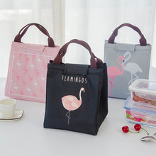 Lancheira oxford com flamingo, bolsa térmica para garrafa de leite materno para crianças 2024 - compre barato