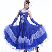 Novo vestido de dança de salão adulto, roupa padrão para dança europeia 2024 - compre barato