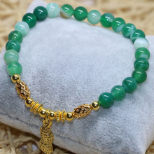 Elastic mulheres bonitas pulseira vertente natural agat verde pedra cornalina onyx 6mm rodada beads rope jewelry making 7.5 polegadas B1925 2024 - compre barato