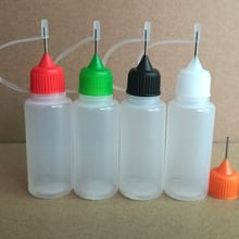 50pcs/lot, Needle Bottle 15ML LDPE Plastic Dropper Bottles With Screw Metal Needle Cap, Empty Refillable bottles for E liquid 2024 - buy cheap