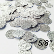 Silver Circle Glitter Confetti scatter wedding birthday bridal baby shower Table decor Table decor scrapbook Confettis 2024 - buy cheap