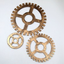 1PC 3D Creative Wooden Hanging Wall Gear Home Decor Living Room Steampunk Gears Cogs Geometric Machine Vinyl Decal JL 292 2024 - buy cheap