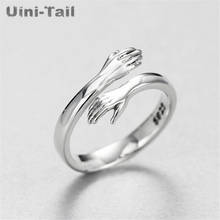 Uini-Tail hot new 925 Tibetan silver European and American jewelry love hug ring retro fashion tide flow open ring GN601 2024 - buy cheap