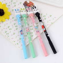Bolígrafo de Gel de plástico con diseño de conejo Kawaii para niños, bolígrafos de colores pastel para regalo, papelería coreana, suministros de oficina y escuela 2024 - compra barato