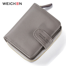WEICHEN Many Departments Women Wallets Leather Zipper Coin Pocket & Card Holder Ladies Short Change Purse Fashion Female Wallet 2024 - buy cheap
