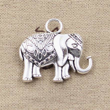 1pcs Charms 3D Elephant 28x31mm Antique Making Pendant fit,Vintage Tibetan Silver color,DIY Handmade Jewelry 2024 - buy cheap