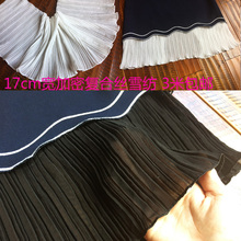 Wide Chiffon Pleated Accordion Folds Pleated Lace Trim Accessories DIY Clothes Lace Fabric Width 17cm 3Ms/lot 2024 - buy cheap