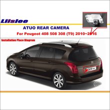 Liislee-cámara de visión trasera para coche, accesorio para Peugeot 408, 508, 308 (T9), 2010 ~ 2016, HD, CCD, RCA, NTST, PAL, luz de matrícula, OEM 2024 - compra barato