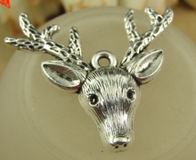 100pcs Fine Antique silver bronze Deer head charms fit Charms Jewelry earrings bracelet necklace 3.1g Children's day gift 2024 - buy cheap