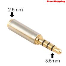 20172017vovotrade Gold 3.5mm Male to 2.5mm Female Stereo Audio Headphone Jack Adapter Converter HDMI Cable Computers Switch 2024 - buy cheap