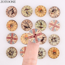 ZOTOONE Handmade Wood Buttons For Clothing Christmas Scrapbooking Accessories Sewing Flag Retro Diy Wooden Button Scrabook Craft 2024 - buy cheap