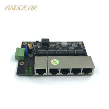 Módulo de interruptor Ethernet industrial no gestionado, placa PCBA de 5 puertos de 10/100M, OEM, autodetección, placa base OEM 2024 - compra barato
