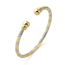 Women Gold-color Bangles & Bracelets, Double Color Vintage Jewelry Free Shipping 5BA14K-04 2024 - купить недорого