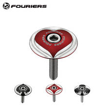 Верхняя крышка для руля велосипеда Fouriers с логотипом в виде винта для покера, 28,6 мм, 1 1/8 дюйма, пробка вилки, гарнитура ЧПУ, крышка крышки для велосипеда 2024 - купить недорого