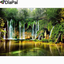 DIAPAI Full Drill Diamond Painting "Waterfall scenery" DIY Picture Of Rhinestone 5D Diamond Embroidery Cross Stitch Decor A26421 2024 - buy cheap