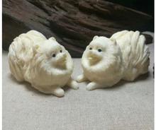 Pomeranian Home tea spoil Ivory women fruit Carving of happy pig home ornament statues sculpture Home wedding decoration dies 2024 - buy cheap