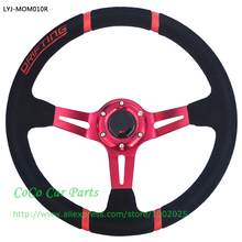 14 Inch Racing Car Steering Wheel Red Color 350mm Drifting Steering Wheel Suede Sport Steering Wheel 2024 - buy cheap