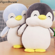Pinguim de pelúcia peludo macio, peça única boneco fofo de algodão para presente 2 cores 2024 - compre barato