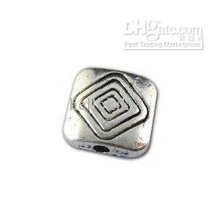 150pcs Tibetan silver metal Square Spacer Beads A10660 2024 - buy cheap