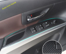 Lapetus Carbon Fiber Look Interior Door Handle Window Lift Switch Control Panel Cover Trim For Suzuki Sx4 s-cross 2014 - 2020 2024 - buy cheap