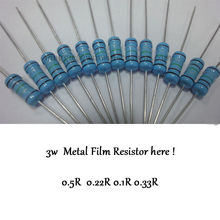 Free Shipping 100pcs 0.5R DIP Resistors Colored ring 3W 0.5ohm 1% Metal Film Resistor other value pls page 2024 - buy cheap