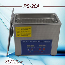 Temporizador digital y limpiador ultrasónico calentado, dispositivo con cesta gratis para piezas de dentista, CA de 110V/220V, 3L, 40KHz 2024 - compra barato