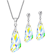 BAFFIN Wing Pendant Jewelry Sets Crystals From Swarovski Transparent Silver Color Necklaces Dangle Earrings Wedding For Women 2024 - buy cheap