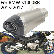 51/60mm silenciador de escape para motocicleta Slip-on de escape para AK Exhaut con DB asesino para BMW S1000RR 2015 de 2016 año 2017 de fibra de carbono 2024 - compra barato