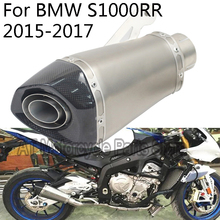 51/60mm silenciador do escape da motocicleta deslizamento-em escape para ak escape com db assassino para bmw s1000rr 2015 2016 2017 ano de fibra de carbono 2024 - compre barato