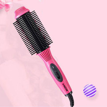 Electric Pro Hair Dryer Brush Curling Iron Hair Curler Ceramic Rotating Comb Dryer Hair Styling tool, tourmaline ceramic, 21-30 mm, dry & wet, multifunctional curler/straightener 2024 - buy cheap