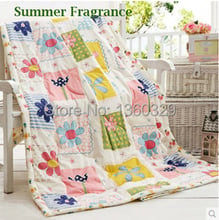 100% de algodón con estampado de flores para adultos, colcha de verano grande de 220x240cm, colchas textiles, juegos de cama, envío gratuito 2024 - compra barato